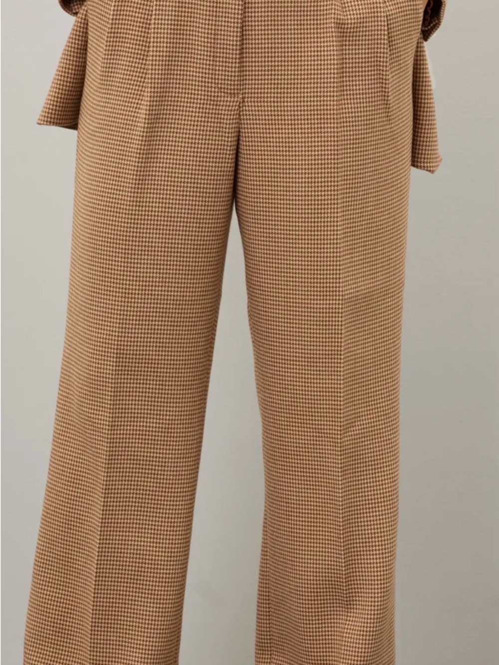 Favorite Daughter Toffee Houndstooth High Rise Wide Leg Trouser Pants 8 NWT - Picture 4 of 9